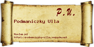Podmaniczky Ulla névjegykártya